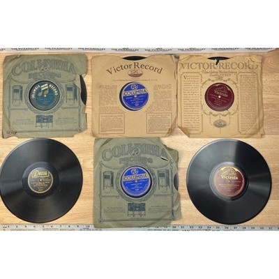 Vintage 78 RPM Record Lot Victrola Columbia Decca Ink Spots John McCormack 6pc