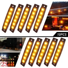 20X Amber Smoked 3.8" Strip LED Clearance Side Marker Lights For Truck Trailer