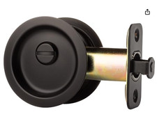 Sliding Door Handle for Bath, Barn Door Flush Handle, Privacy Round Pocket Lock