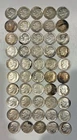 Lot of 50 90% silver ugly unattractive circulated Roosevelt dimes