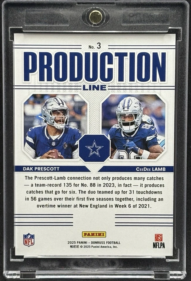 Dak Prescott Ceedee Lamb RARE DUAL REFRACTOR INVESTMENT CARD COWBOYS MINT - Image 2 of 2