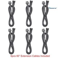 6pcs  5ft 4-pin Extension Cables for Rock Light