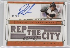 2020 Panini National Treasures Signature Names Gold 49/49 Jaylin Davis Auto 0g9e