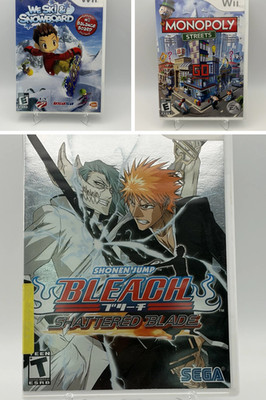 Wii Party Anime Lot Bleach Shattered Blade We Ski Snowboard Monopoly Streets