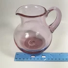 Vintage Blenko 637S Rose Glass Mini Pitcher 1963 Wayne Husted Handblown MCM