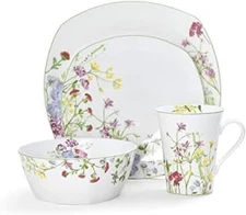 Wildflower Garden 16-Piece Dinnerware Set, Service For 4