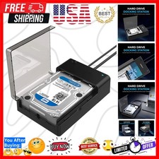 USB 3.0 to SATA External Hard Drive Lay-Flat Docking Station for 2.5 or 3.5in...
