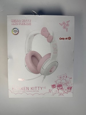 Razer Kraken Kitty V2 Wired USB A Gaming Headset, Kitty Ears,Chroma RGB Lighting