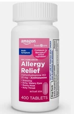 2pk Amazon Basic Care Complete Allergy Relief, Diphenhydramine HCl 25 800 Count