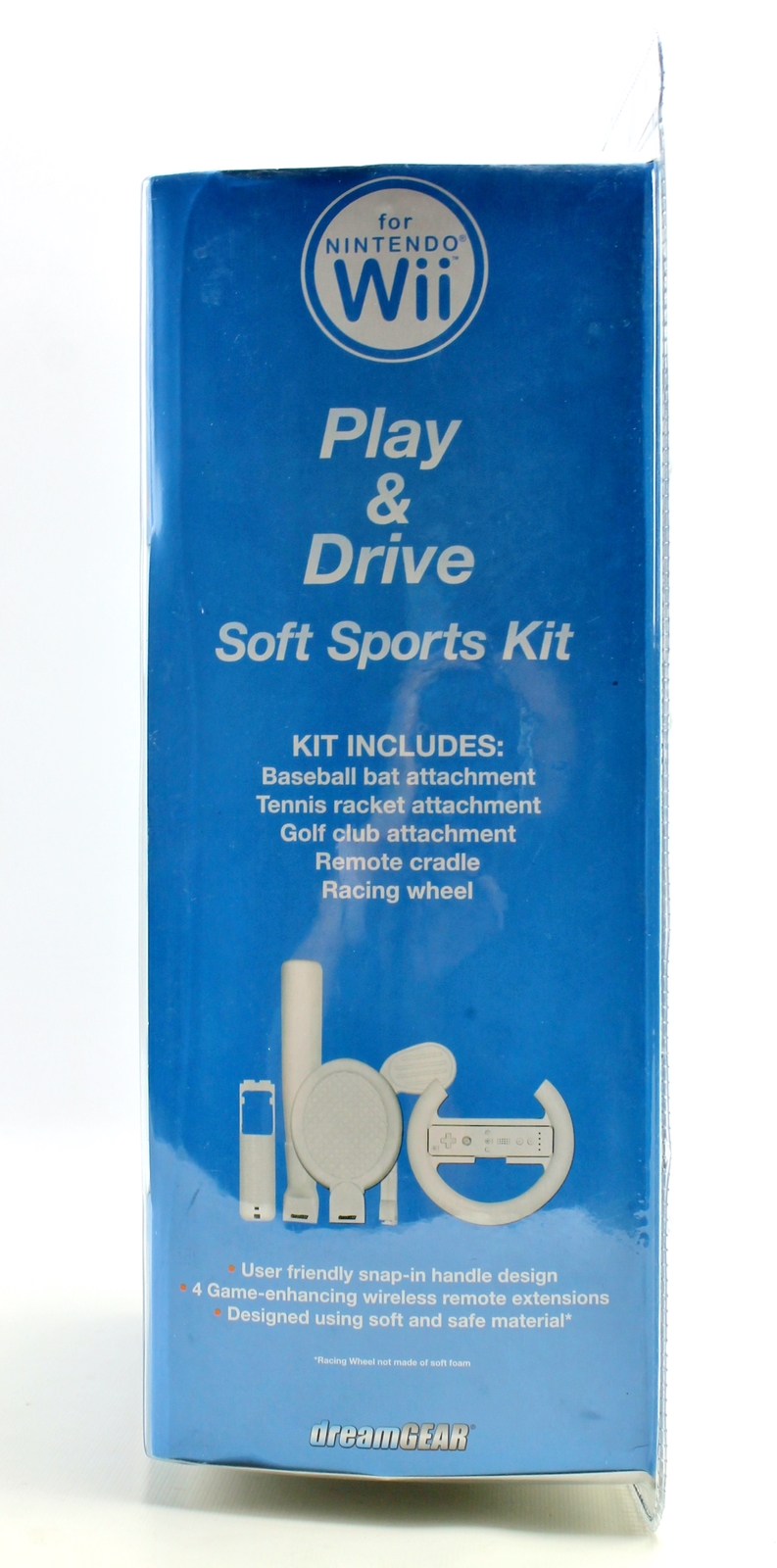 Nintendo Wii Soft Sports Controller Accessory Kit Racing Tennis