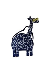 GYMBOREE SPARKLE SAFARI BLUE GIRAFFE VINYL PURSE 4 GIRLS OF ALL AGES EUC