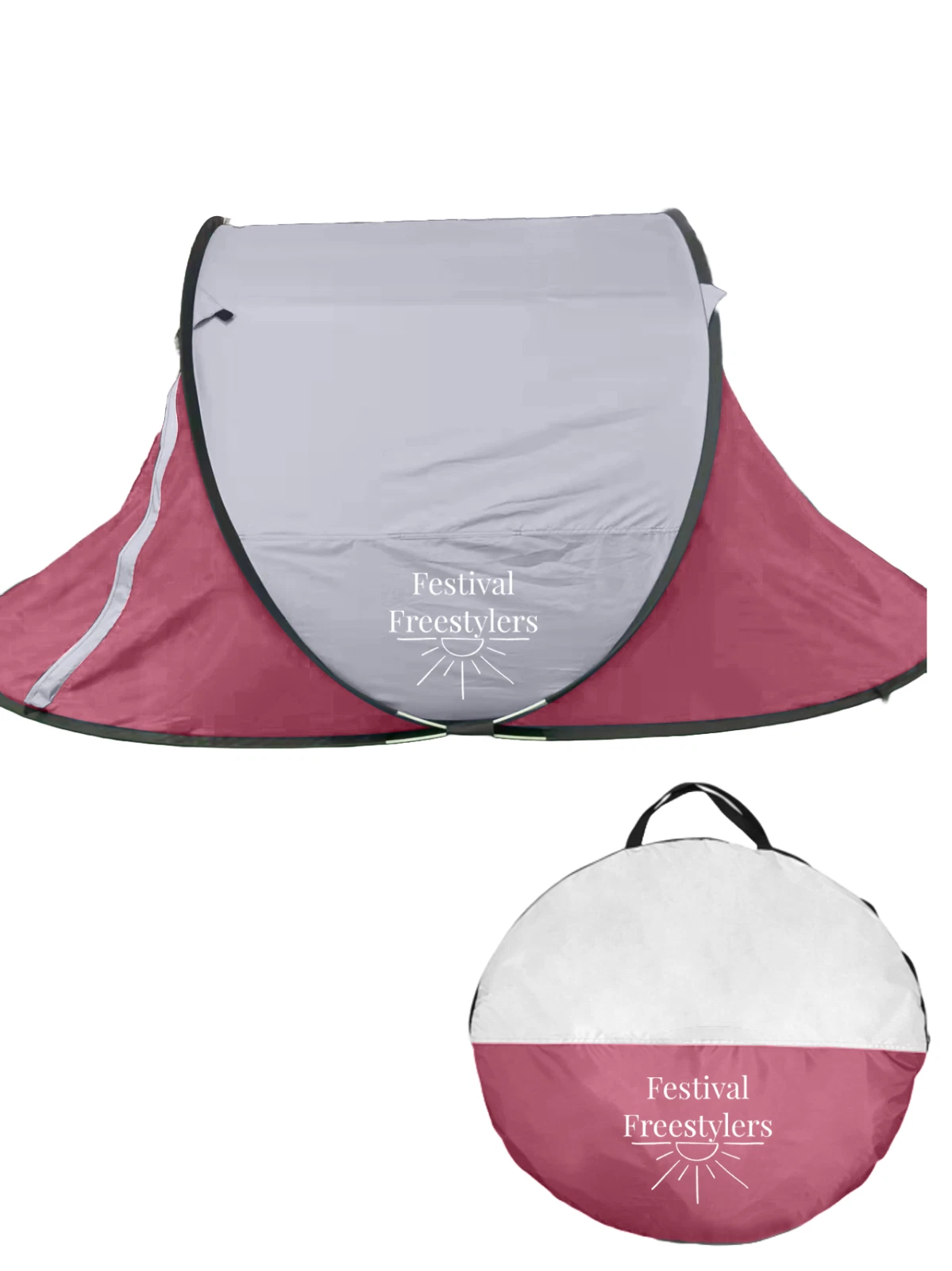 Festival Freestyler 2 man waterproof pop up tent, Pink