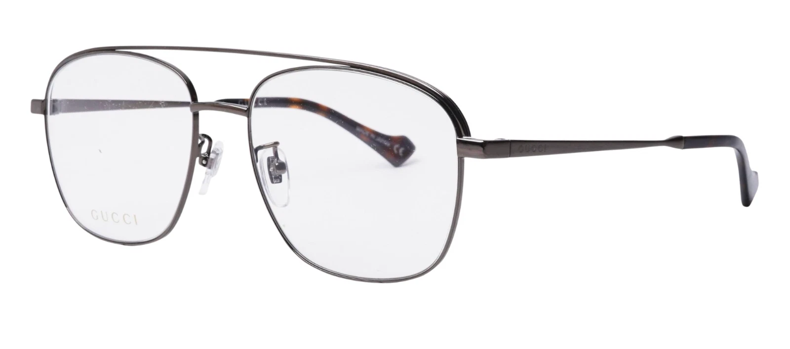 Gucci GG1103O 002 Men's Optical Ruthenium & Havana Eyeglasses