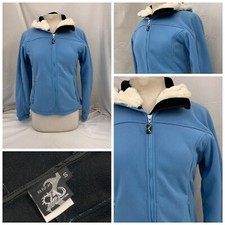Liquid Mountain Hoodie Jacket S Women Blue Poly Polyurethane Zip Usa Ygi T1-436