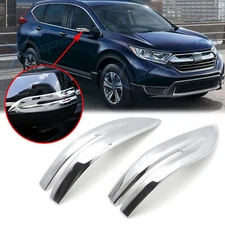 For Honda CR-V 2017-2022 2x Chrome Side Rearview Mirror Stripe Cover Trim Decor