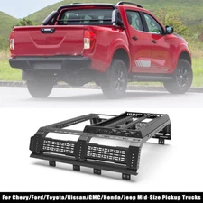Detachable Roll Bar with 2*Molle Panel + Roof Rack For Mid-size Pickup Truck
