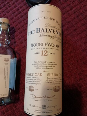 EMPTY BALVENIE 12 Yr Double Wood Speyside Single Malt Scotch