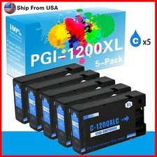 5PK Canon PGI1200 1200XL Cyan Ink Cartridge for MAXIFY MB2720 MB2120 MB2020