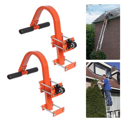 2Pack Roof Ladder Hooks Roof Ridge Ladder Hook Ladder Stabilizer Holder w/Wheel