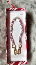 New A New Day Pink  Pearl Beaded Wristlet Strap For Cell Phone Valentine