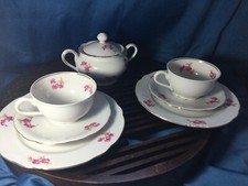 9 pc VTG tea desert for 2  trios cup sugar CREAMER I88F BAREUTHER GERMANY MINT