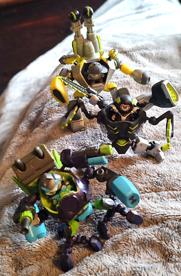 3 READY TO ROBOT 2018  BUILDABLE ACTION FIGURES AND WEAPONS