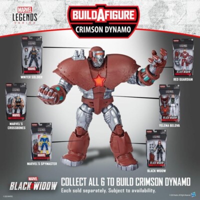 2019 Marvel Black Widow Legends CRIMSON DYNAMO BAF Set of 7 6