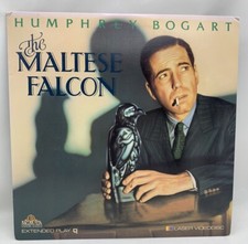 The Maltese Falcon Laserdisc, 1989  Black and White 1941 Film - Tested
