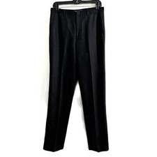 Vintage Ralph Lauren Polo Golf Trouser Pants Solid Black Pleat Leg Preppy Size 8