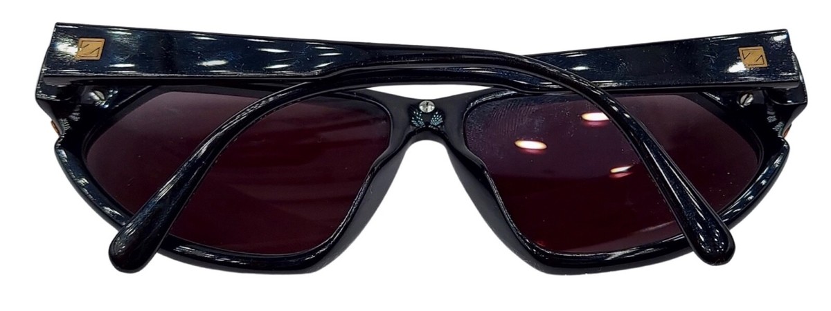Vintage Zeiss 8156 8200 Black Brown Oval Sunglasses Germany Nouveau Vie Black Female Oval Sunglasses | Le Specs main image 4