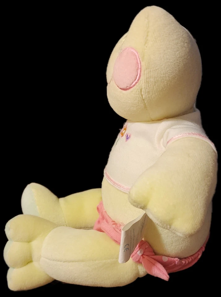 First & Main Baby Froggle Woggle Rattle Plush Green Frog Pink Diaper Flower 8" - Image 3 of 4