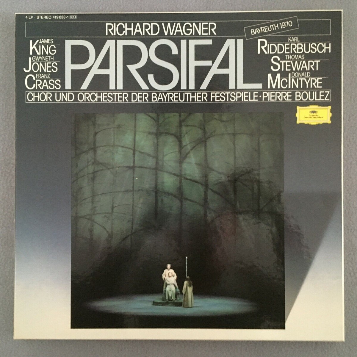 C174 Wagner Parsifal Ridderbusch King Jones Boulez 4LP DGG