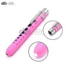 Light Pink Reusable Nurse Penlight Pocket Medical LED with Pupil Gauge PL-025