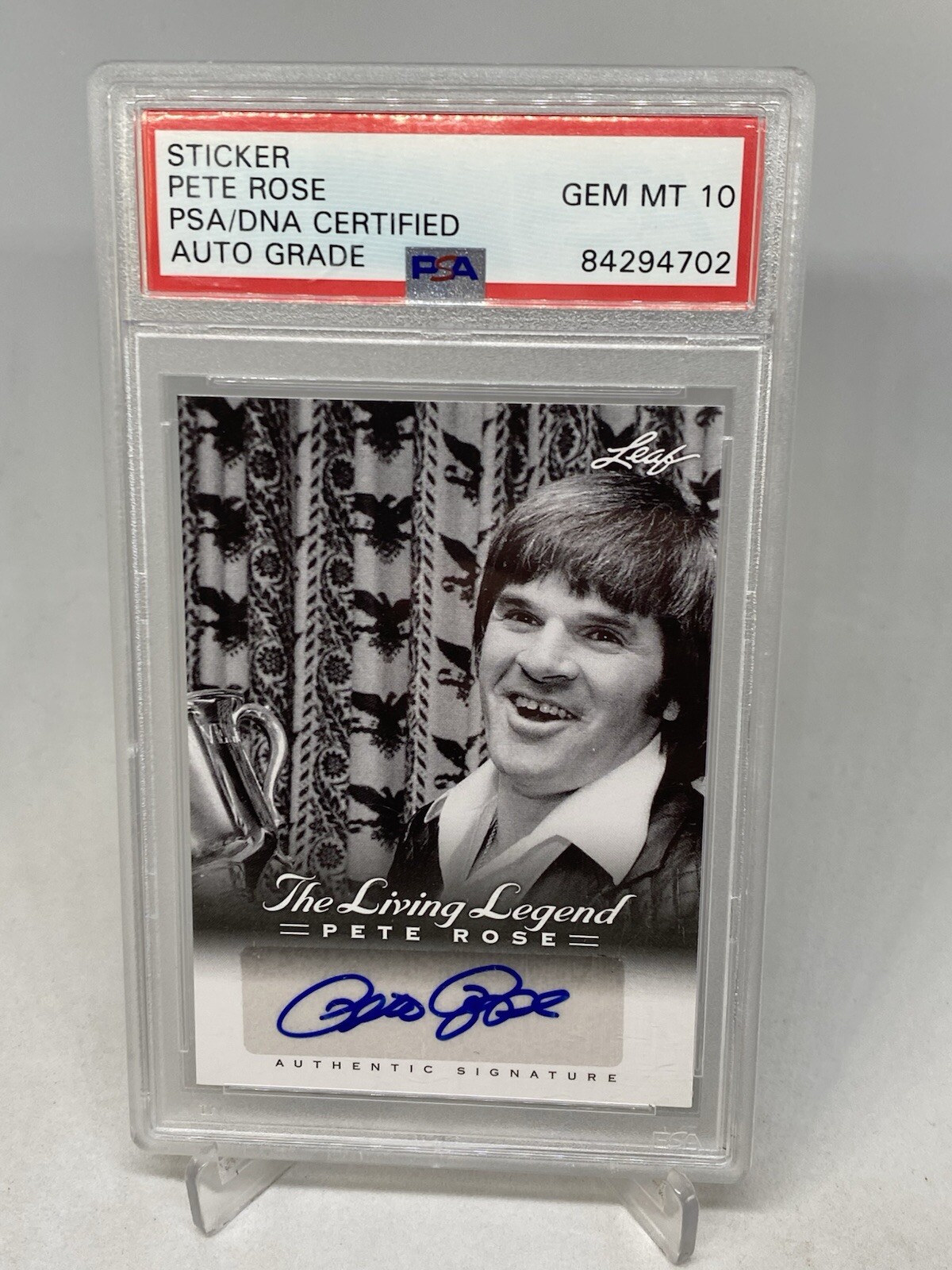 2012 LEAF PETE ROSE THE LIVING LEGEND AUTO PSA/DNA GEM MINT 10 AUTOGRAPHED
