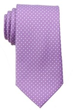 Men's XL Extra Long Lavender and White Dot Necktie Business Weddings Casual