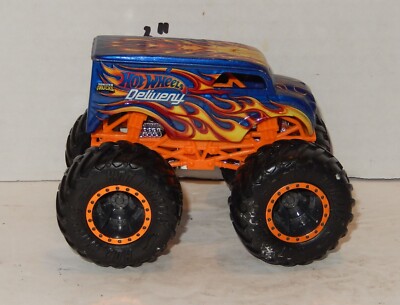 2018 Hot Wheels Monster Jam Truck Delivery 1:64 Scale Rare Blue Orange