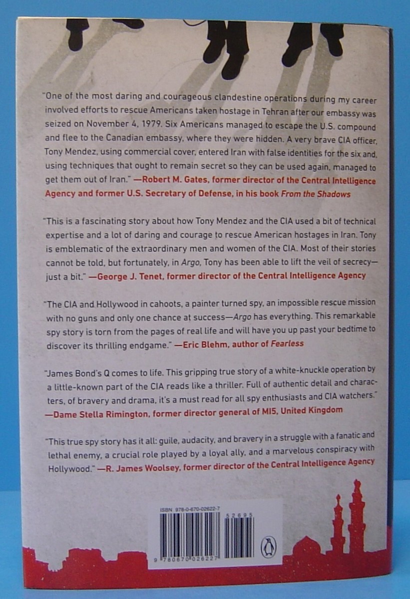 ARGO BY ANTONIO MENDEZ, SIGNED-INSCRIBED-PERSONALIZED