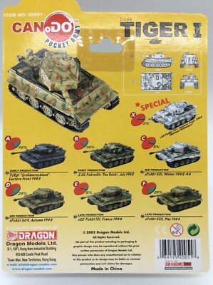 Dragon Models 1:144 CAN DO Pocket Army Tank 20051 TIGER I sPzAbt