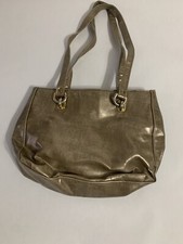 Vintage Tianni Shiny Metallic Gold Pebbled Shoulder Bag