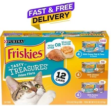 Purina Friskies Gravy Wet Cat Food Variety Pack - 5.5 Ounce (Pack of 12). FRESH