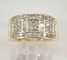 4.00 Ct Round Cut Moissanite Halo Wedding Men's Band Ring 14k Yellow Gold Plated