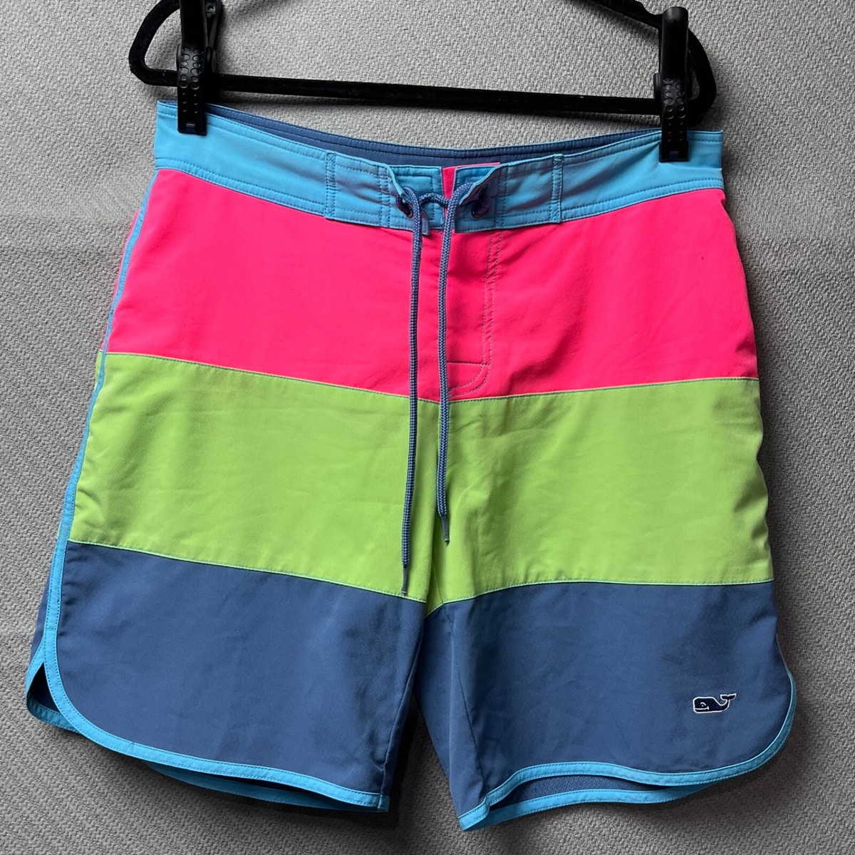 Vineyard Vines Board Shorts Mens 32 Blue Green Swim trunks Pocket