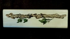 Uptown Holly Pond Hill Twig Border E13071 Ivy Vines Wood Mounted Rubber Stamp