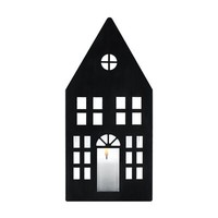 Metall Windlicht Haus Silhouette Mit Kerzen Glas - 30Cm - Weihnachten Tisch Deko