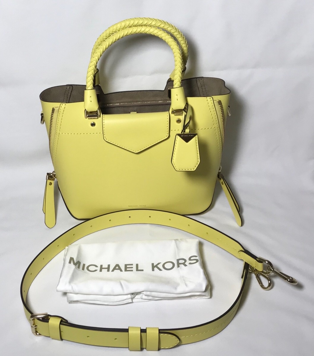 AUTHENTIC NEW W/TAG MICHAEL KORS SUNSHINE LEATHER BLAKLEY SATCHEL MSRP $458