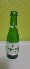 Rare Vintage Antique Soda Pop Glass Bottle Sprig Los Angeles Green 7oz 