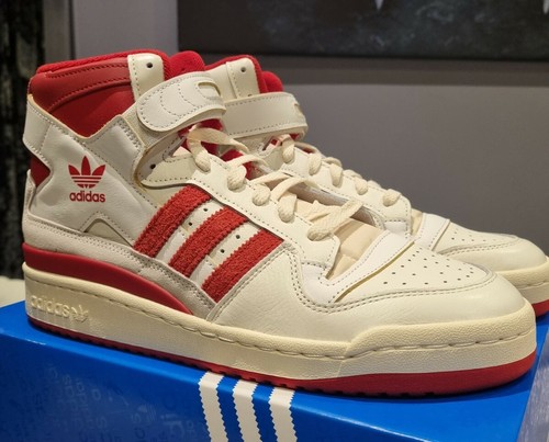 ADIDAS Forum 84 HI UK 9.5 US 10 EU 44 NUVOLA BIANCA del Team Power Crema  Rosso GY6972 | eBay
