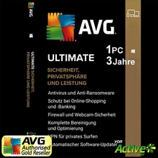 AVG ULTIMATE 2025 1 PC 3 Year | Internet Security, TuneUp, VPN, AntiTrack 2026
