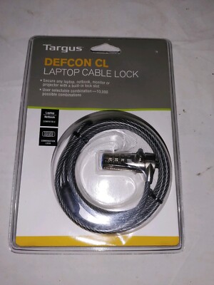 Targus Defcon CL Laptop Notebook Computer Cable Lock NEW | eBay