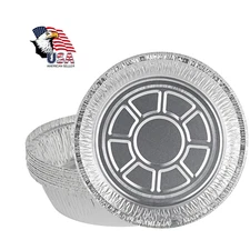 JETFOIL 9" Round Aluminum Foil Cake - Disposable Baking Pan For HOT/COLD FOOD